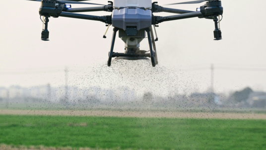 a-small-plane-flying-over-a-green-field.jpg A small plane flying over a green field